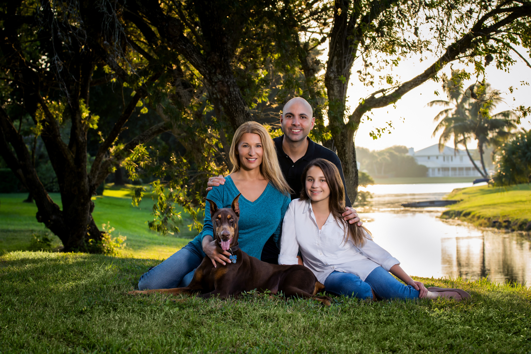 Family portrait session in Royal Palm Beach Gardens, FL.