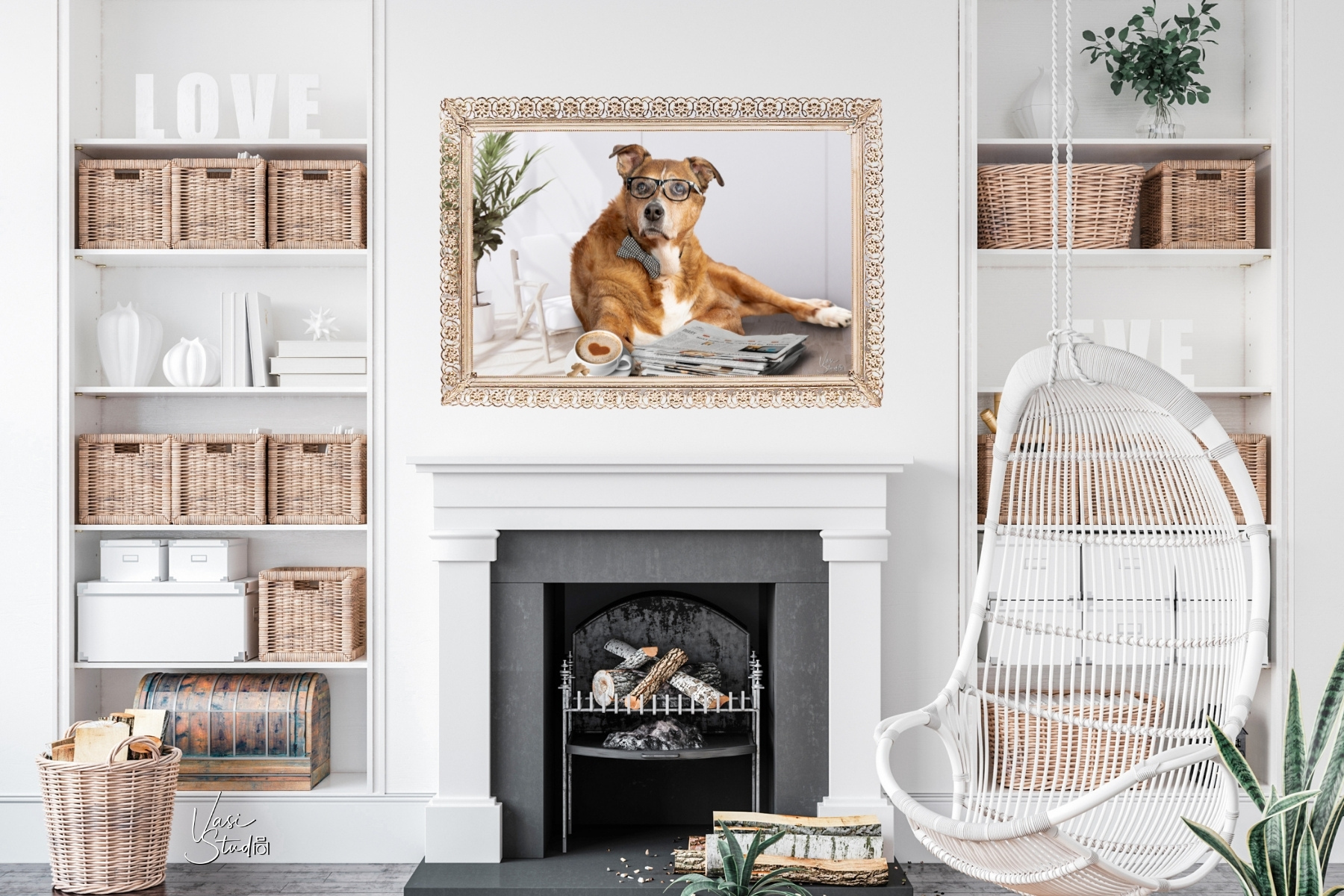 Wall art, modern pet art, Palm Beach Pet Photographer