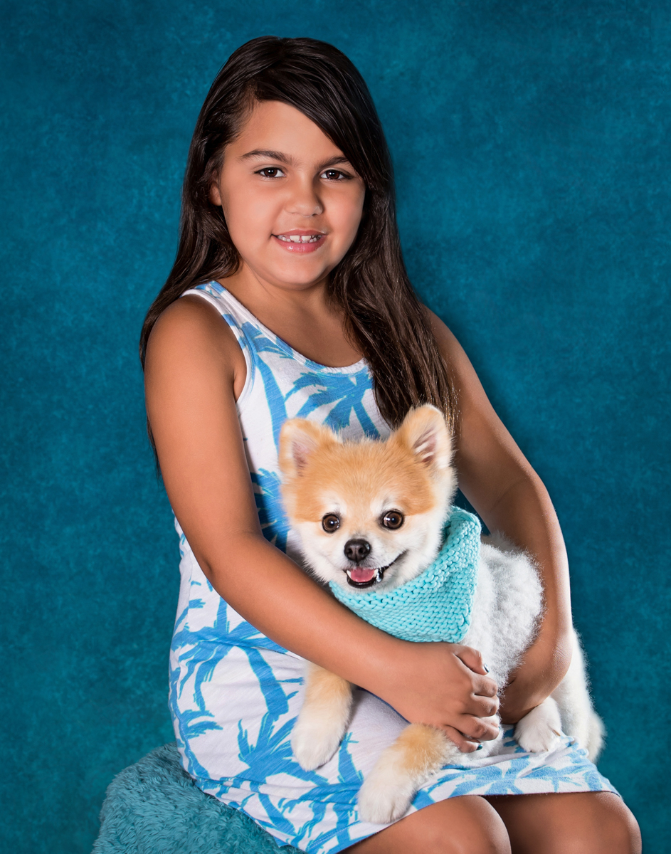 Custom sessions in studio for your child and pet. Call us today at (561) 307-9875 )